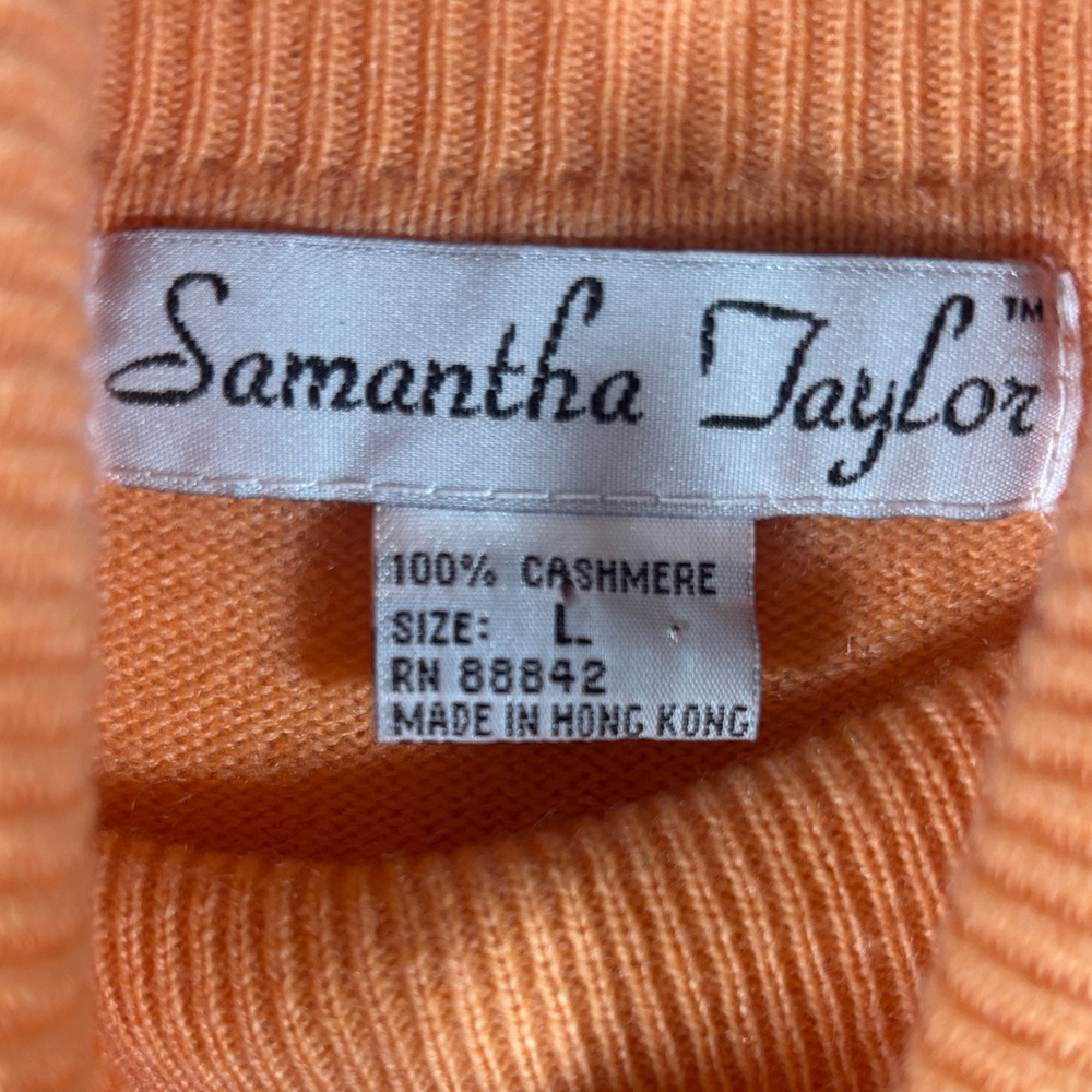 Samantha Taylor 100% Cashmere Turtleneck Sweater SZ L - Picture 3 of 5